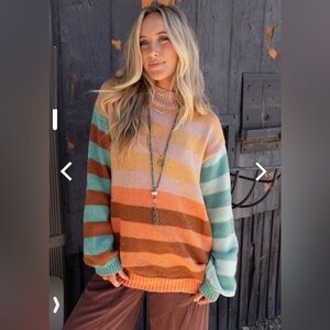 Three Bird Nest Multicolor Striped Sweater